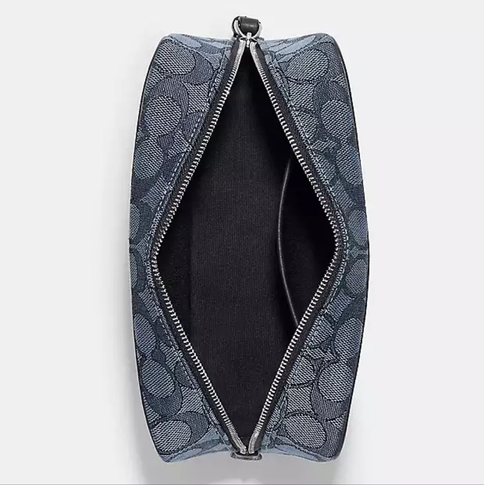 🆕️NWT COACH Dempsey Boxy Cosmetic Case 20 In Signature Jacquard With Stripe🆕️ - Picture 2 of 2